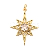 Brass Micro Pave Cubic Zirconia Pendants KK-K302-09G-1