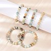 Natural Flower Amazonite Beads Stretch Bracelets BJEW-F380-01-B09-3