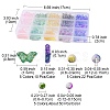 410Pcs 15 Style Transparent Spray Painted Glass Beads GLAA-YW0001-81-3