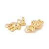 Brass Micro Pave Clear Cubic Zirconia Pendants KK-G415-26G-3