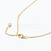 Brass Micro Pave Clear Cubic Zirconia Pendant Necklaces NJEW-J059-01B-4