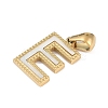Natural White Shell Alphabet Pendants STAS-M338-02G-E-2