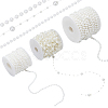 3Rolls 3 Styles Plastic Round Beaded Link Chains DIY-NB0015-31-1