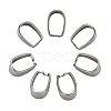 Tarnish Resistant 201 Stainless Steel Snap on Bails STAS-H052-1
