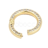 Brass Micro Pave Cubic Zirconia Twister Clasp KK-G522-16G-2