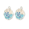 Alloy Enamel Pendants PALLOY-F316-09S-1
