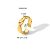 Irregular Hammered 304 Stainless Steel Open Cuff Rings JY9046-7-1