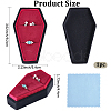 1Pc Coffin Shaped Velvet Ring Organizer Boxes AJEW-BBC0001-08-2