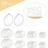 32Pcs 4 Styles Iron Huggie Hoop Earring Findings IFIN-FS0001-49B-5