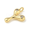 Rack Plating Brass Micro Pave Cubic Zirconia Pendants KK-A200-24G-Y-2
