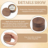 Round Wooden Couple Ring Storage Boxes with Velvet Inside AJEW-WH0513-26C-3