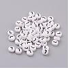 Acrylic Horizontal Hole Letter Beads X-PL37C9070-L-1