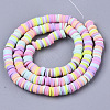 Handmade Polymer Clay Beads Strands X-CLAY-R089-6mm-087-2