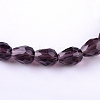 Transparent Glass Bead Strands GLAA-R024-6x8mm-09-2