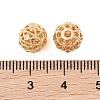 Brass Micro Pave Clear Cubic Zirconia Beads KK-B100-002G-3