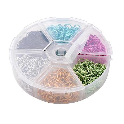 6 Colors Aluminum Wire Open Jump Rings ALUM-X0001-01B-1