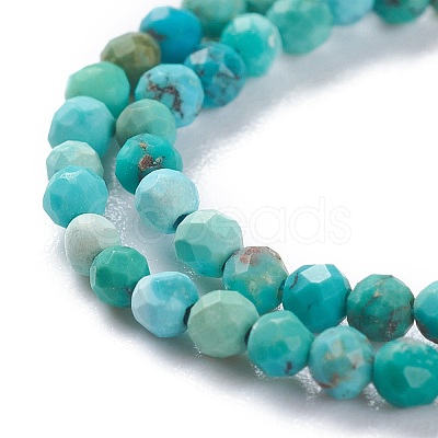 Natural HuBei Turquoise Beads Strands G-A026-A10-2mm-1