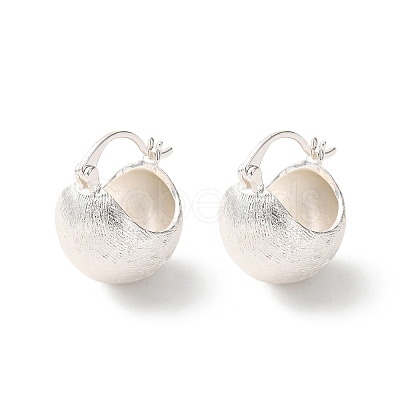 Brass Bag Hoop Earrings EJEW-A143-01B-S-1