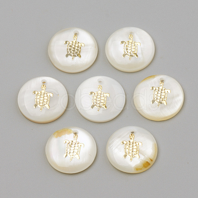 Freshwater Shell Pendants X-SHEL-Q010-005G-1