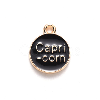 Alloy Enamel Pendants X-ENAM-S124-01B-08E-1