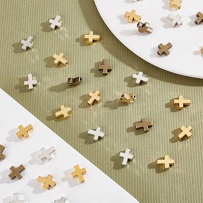 60Pcs 6 Colors Tibetan Style Alloy Beads TIBEB-HY0001-05-1