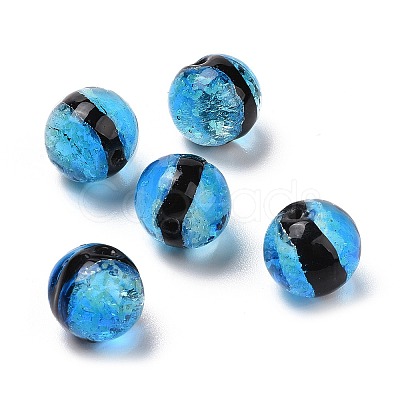 Handmade Silver Foil Glass Beads LAMP-A001-G03-10mm-1