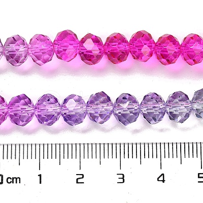 Transparent Painted Glass Beads Strands DGLA-A034-T6mm-A06-1