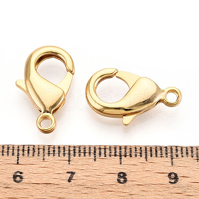 Brass Lobster Claw Clasps KK-YW0004-01D-G-1