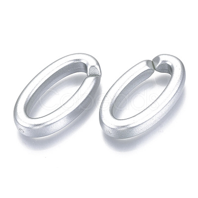 Opaque Spray Painted Acrylic Linking Rings OACR-S021-21A-B02-1