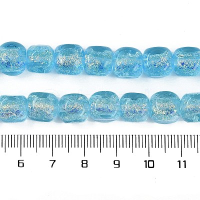 Handmade Foil Lampwork Beads Strands FOIL-K003-05D-1