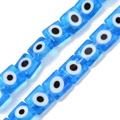 Handmade Evil Eye Lampwork Beads Strands LAMP-G166-03E-1