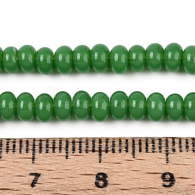 Opaque Solid Color Glass Beads Strands GLAA-ZX008-4mm-18T-1