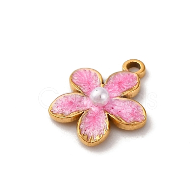 304 Stainless Steel Enamel Charms STAS-D361-01G-02-1