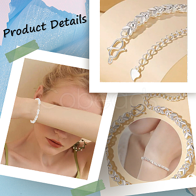 8Pcs 925 Sterling Silver S Shape Clasps STER-SC0001-18-1