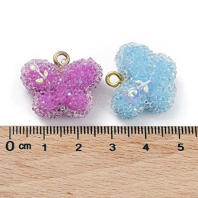 Druzy Resin Pendants RESI-M034-03-1