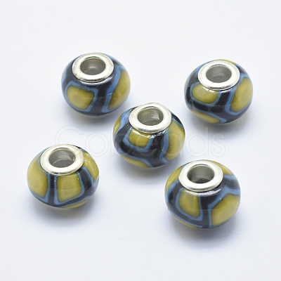 Handmade Polymer Clay European Beads CLAY-K002-C11-1
