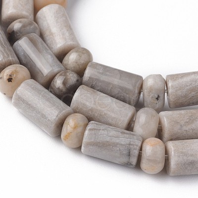 Natural Silver Leaf Jasper Beads Strands G-L528-02-1