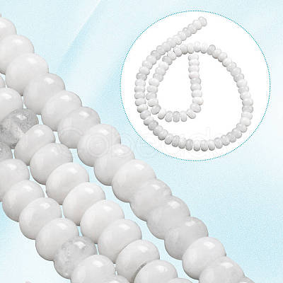 2 Strands Natural White Jade Beads Strands G-PA0002-02B-1