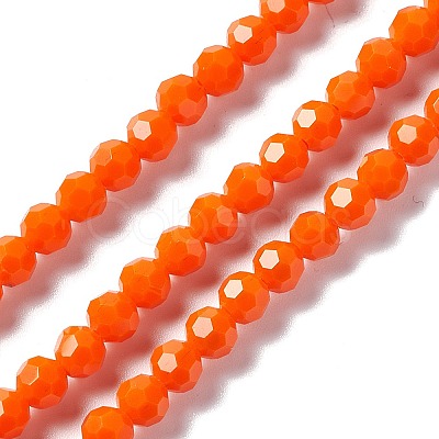 Faceted Glass Beads Strands EGLA-J042-35B-06-1