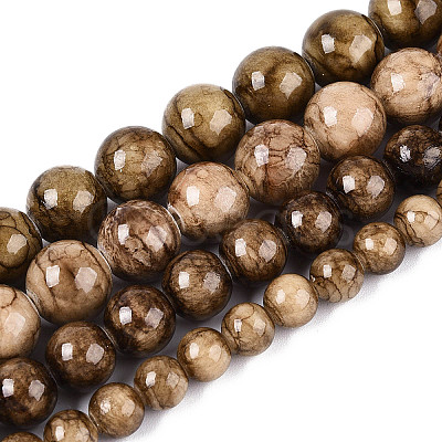 Natural Persian Jade Beads Strands G-A255-A02-04E-1