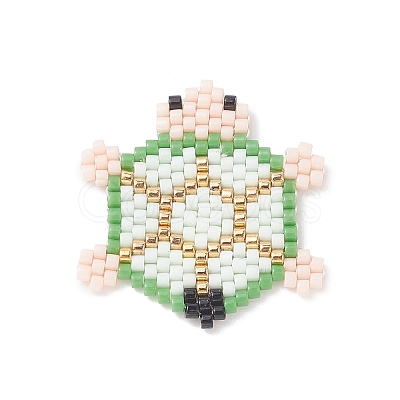 Handmade Loom Pattern Seed Beads PALLOY-MZ00118-1