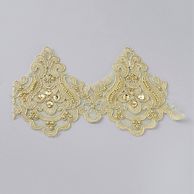 Sparkle Embroidery Polyester Ribbon OCOR-WH0060-29-1