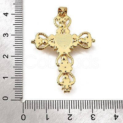 Brass Micro Pave Cubic Zirconia ABS Imitation Pearl Pendants KK-D328-03G-D-1