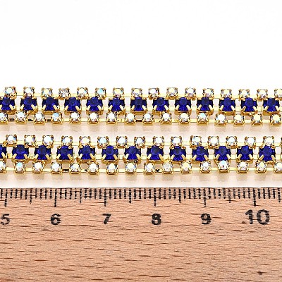 Iron Rhinestone Cup Chains CH-T006-04G-07-1