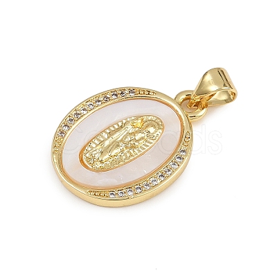 Brass Micro Pave Cubic Zirconia Pendants KK-D376-07G-1