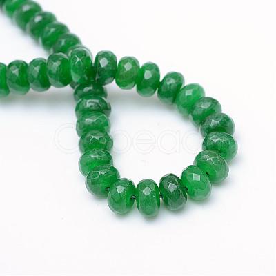 Natural White Jade Bead Strands G-R343-2x4-12-1