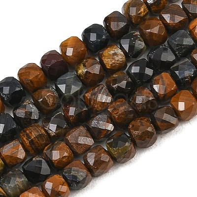 Natural Tiger Eye Beads Strands X-G-B107-B02-02-1
