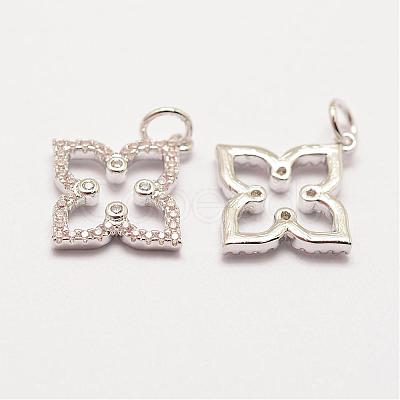 Brass Micro Pave Grade AAA Cubic Zirconia Pendants ZIRC-G090-44P-NR-1