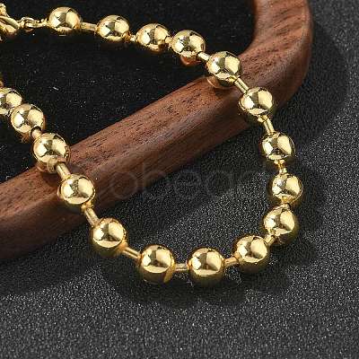 Rack Plating Brass Ball Chain Bracelets for Women BJEW-G676-01C-G-1