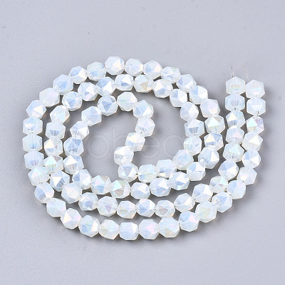 Electroplate Glass Beads Strands X-EGLA-T019-07A-1